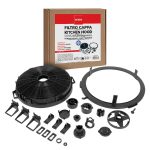   Kerek aktív szénszűrő páraelszívóhoz  tartozékokkal 210mm (Gorenje, Whirlpool, Smeg) 