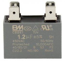 CBB61 Klíma ventillátor-motor indító kondenzátor 1,2uf  450V