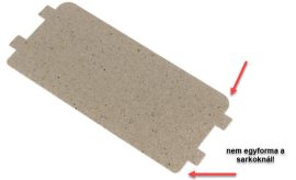 Mikrohullámú sütőbe csillám szigetelőlap 122x54mm