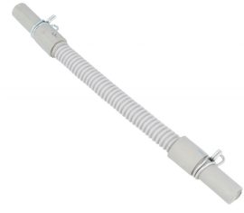 Belső vízbevezető összekötő cső, megerősített végekkel, bilincses rögzítéssel.